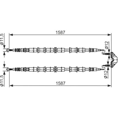 Handbremsseil | CHEVROLET,OPEL | 1987482537