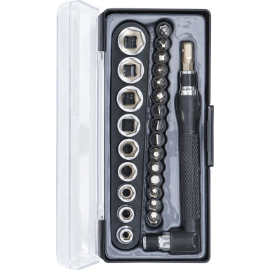 BGS Bit- und Steckschlüssel-/Winkelschrauber-Satz Antrieb 6,3 mm (1/4 ) 26-tlg BGS Do it yourself 20802