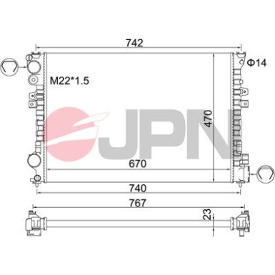 JPN Kühler, Motorkühlung 60C9011-JPN