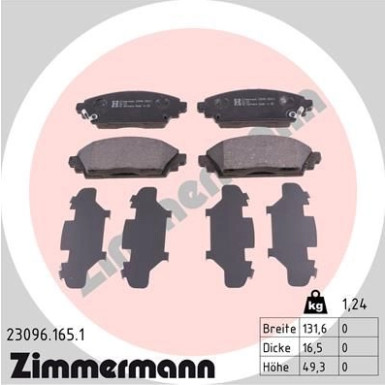 ZIMMERMANN Bremsbeläge