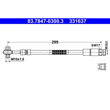 ATE Bremsschlauch | 83.7847-0300.3