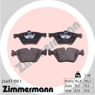 ZIMMERMANN Bremsbeläge ZIMMERMANN Bremsbeläge