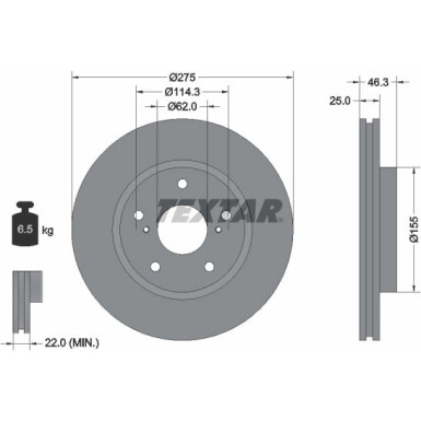 Bremsscheibe Toyota P. Rav4 06 PRO 92232703