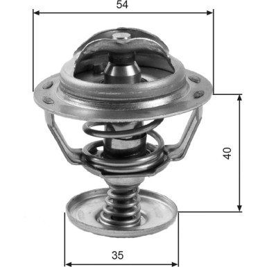 Gates Thermostat | FORD Ka/Fiesta 1,3i 02 | TH06082G1