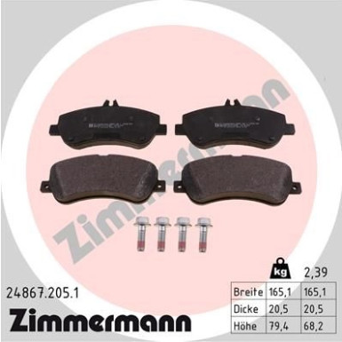 ZIMMERMANN Bremsbeläge ZIMMERMANN Bremsbeläge