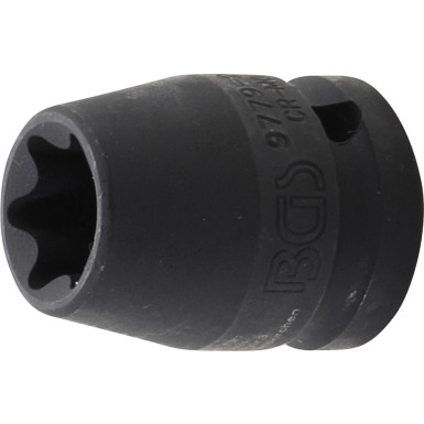 BGS Kraft-Steckschlüssel-Einsatz E-Profil | Antrieb Innenvierkant 12,5 mm (1/2"""") | SW E20 | 9779-20