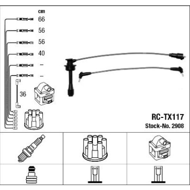 NGK | Zündleitungssatz 2908