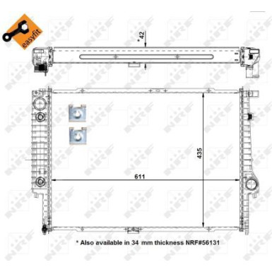 NRF Motorkühler | 50566