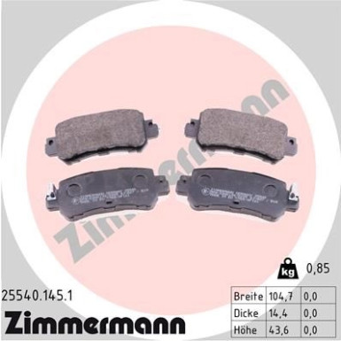 ZIMMERMANN Bremsbeläge