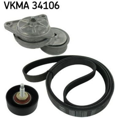 SKF Keilrippenriemensatz VKMA 34106
