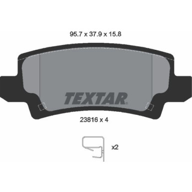 Bremsbelagsatz Toyota T. Corolla 02- Uk | 2381601