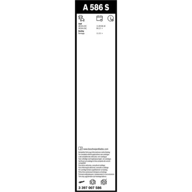 BOSCH | Scheibenwischer Aerotwin A586S Spoiler, Set | AUDI | 3397007586