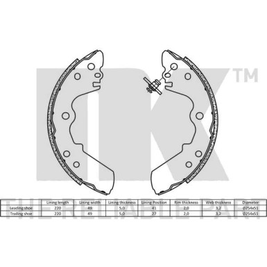 2714528 Bremsbackensatz 2714528 Bremsbackensatz