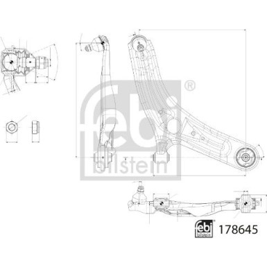 178645 Lenker, Radaufhängung 178645 Lenker, Radaufhängung