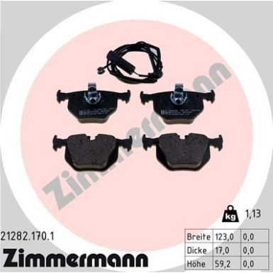 ZIMMERMANN Bremsbeläge 21282.170.1