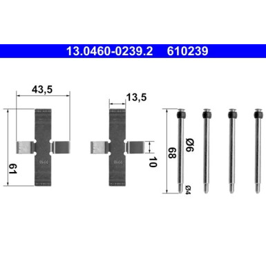 ATE Zubehör, Bremsbeläge 13.0460-0239.2