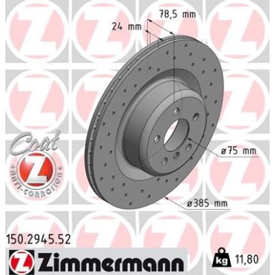 Bremsscheibe HA Sport BMW X5,X6 06 SPORT Z 150.2945.52