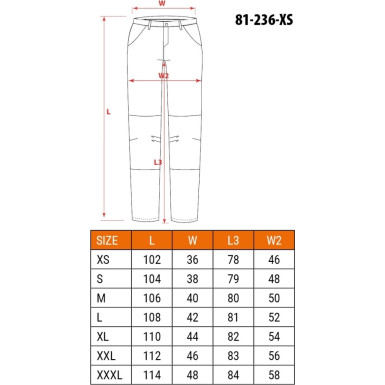 Denim-Arbeitshose, Schwarz, Gr÷sse Xl | 81-236-XL