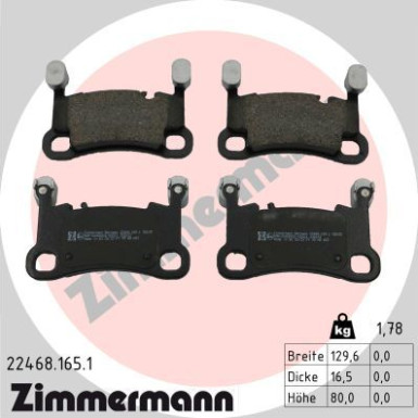 ZIMMERMANN Bremsbelagsatz, Scheibenbremse