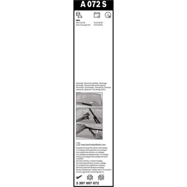 BOSCH | Scheibenwischer Aerotwin A072S | BMW 3 E90, E91 05 | 3397007072