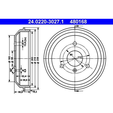 BREMSTROMMEL | 24.0220-3027.1