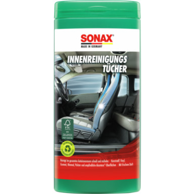SONAX Innenreinigungstücher - 25 Stk 412200 InnenReinigungsTücher Box