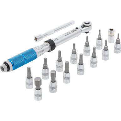 BGS Drehmomentschlüssel-Satz | Abtrieb Außenvierkant 6,3 mm (1/4"""") | 3 - 24 Nm | 16-tlg | 72088