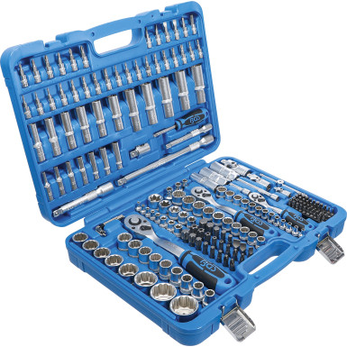 BGS Steckschlüssel-Satz Zwölfkant | Antrieb 6,3 mm (1/4"""") / 10 mm (3/8"""") / 12,5 mm (1/2"""") | 192-tlg | 2286
