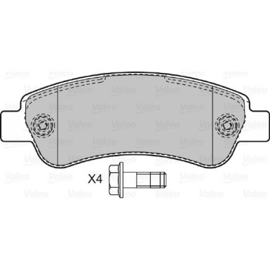 VALEO Bremsbeläge 598892