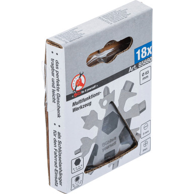 BGS Multifunktions-Werkzeug Schneeflocke 18-in-1 Edelstahl BGS Do it yourself 85880