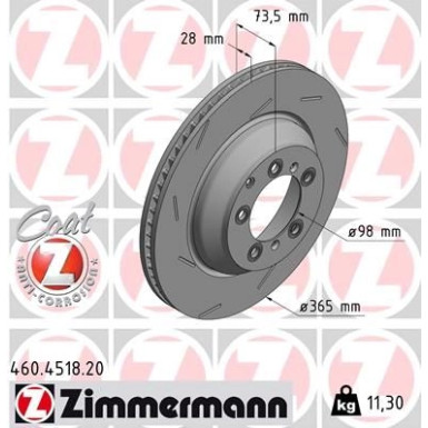 ZIMMERMANN Bremsscheibe | 460.4518.20