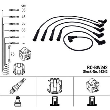 Zündleitungssatz | BMW 3 82-92 | 44342 Zündleitungssatz | BMW 3 82-92 | 44342