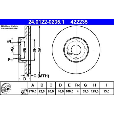 Bremsscheibe | 24.0122-0235.1