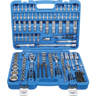 BGS Steckschlüssel-Satz Zwölfkant | Antrieb 6,3 mm (1/4"""") / 10 mm (3/8"""") / 12,5 mm (1/2"""") | 192-tlg | 2286