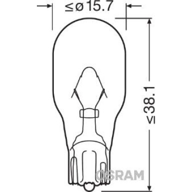 Osram | Original Line WY16W 12V W2,1X9,5D Orange 1 Stück | 12V WY16W W2,1X9,5D GLASSOCKEL | 921NA