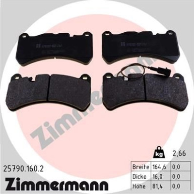 ZIMMERMANN Bremsbelagsatz, Scheibenbremse ZIMMERMANN Bremsbelagsatz, Scheibenbremse