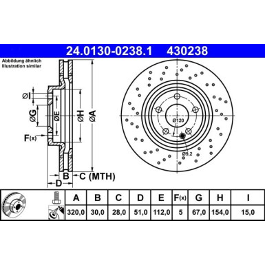 Bremsscheibe Db P. W176/W246/X156 11 | 24.0130-0238.1
