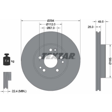 Bremsscheibe Db P. W124 -6/93 | 92060000