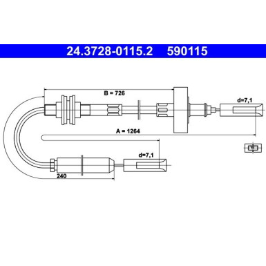 ATE Kupplungsseil ATE Kupplungsseil