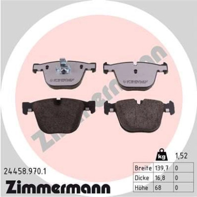 ZIMMERMANN Bremsbeläge 24458.970.1