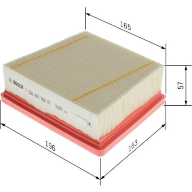 Luftfiltereinsatz | FORD Fiesta 08 | F 026 400 768