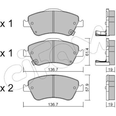 CIFAM Bremsbelagsatz, Scheibenbremse 822-794-0