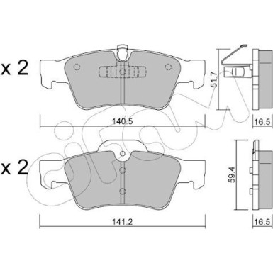 CIFAM Bremsbelagsatz, Scheibenbremse 822-568-1