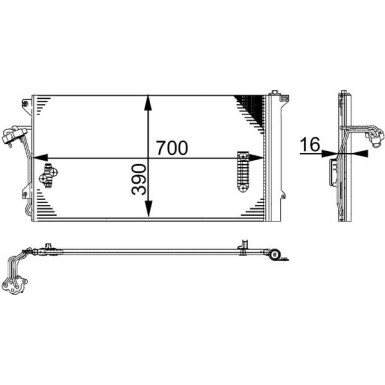 Kondensator, Klimaanlage BEHR AC 659 000S