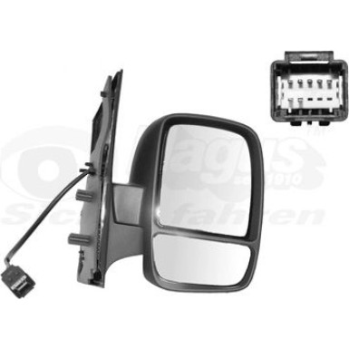 Außenspiegel Citroen Jumpy mit 2Gläser Convex OE 9467188088 HAGUS 943808