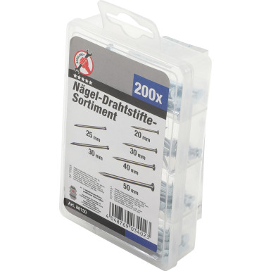 BGS Nägel-/Drahtstifte-Sortiment 200-tlg BGS Do it yourself 88130