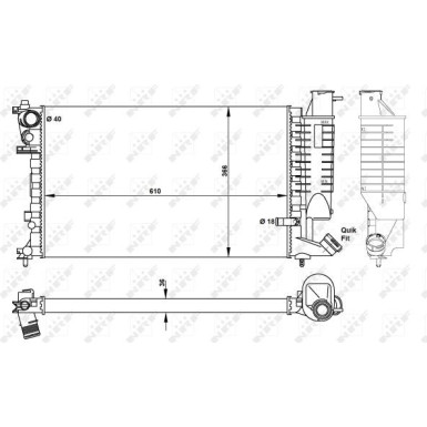 NRF Motorkühler | 50424