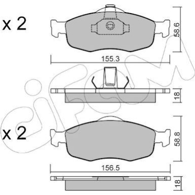 CIFAM Bremsbelagsatz, Scheibenbremse