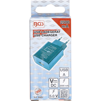 BGS Universal USB-Ladegerät | 2 A | 6884