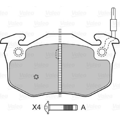 VALEO Bremsbeläge 598158